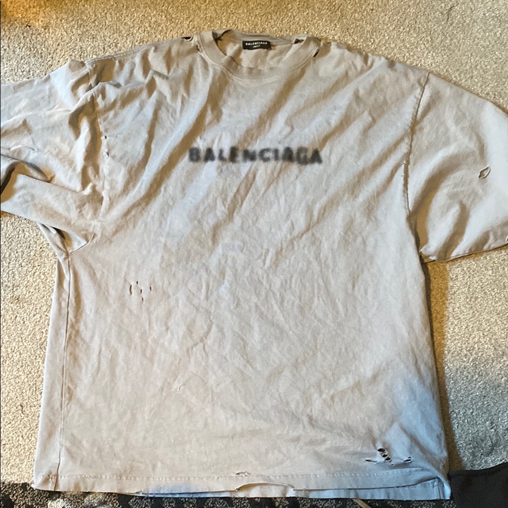 Balenciaga Gray Short Sleeve Tee